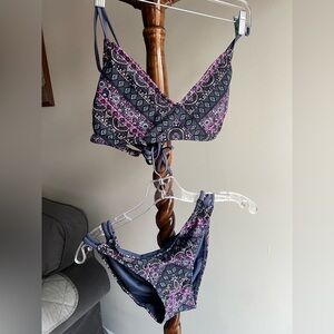 Xhilaration Black and Pink Bikini Set